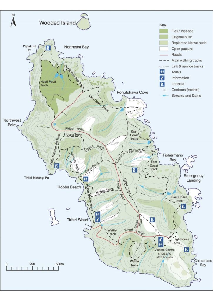 Tiritiri Matangi Island Map